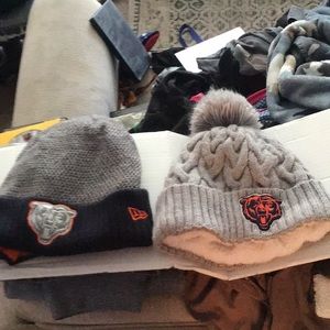 Pair of Chicago bears beanies